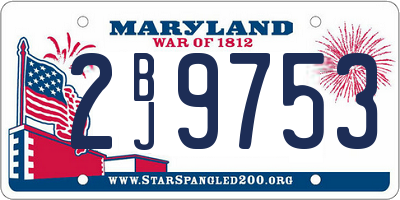 MD license plate 2BJ9753