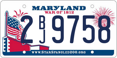 MD license plate 2BJ9758