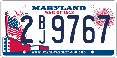 MD license plate 2BJ9767
