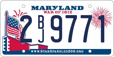 MD license plate 2BJ9771