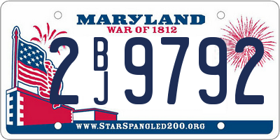 MD license plate 2BJ9792