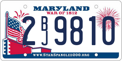 MD license plate 2BJ9810
