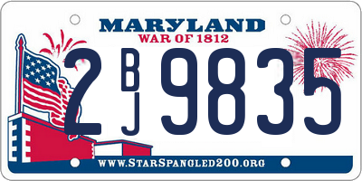 MD license plate 2BJ9835