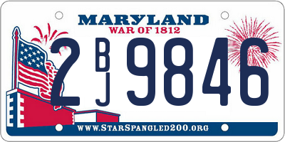 MD license plate 2BJ9846
