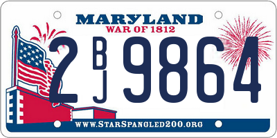 MD license plate 2BJ9864