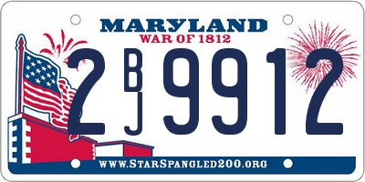 MD license plate 2BJ9912
