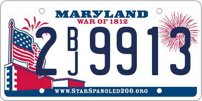 MD license plate 2BJ9913