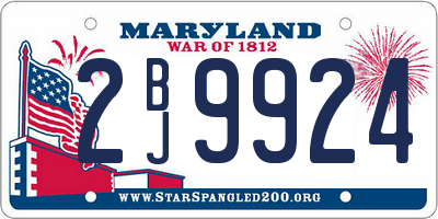MD license plate 2BJ9924