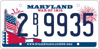 MD license plate 2BJ9935