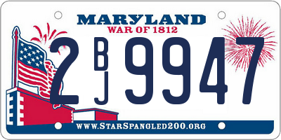 MD license plate 2BJ9947