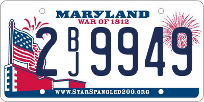 MD license plate 2BJ9949