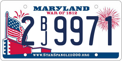 MD license plate 2BJ9971