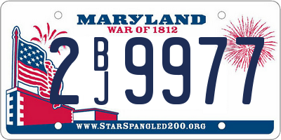 MD license plate 2BJ9977