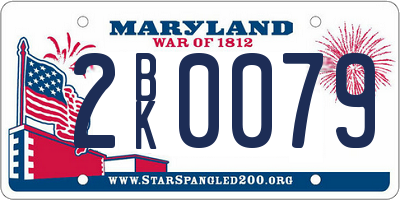 MD license plate 2BK0079