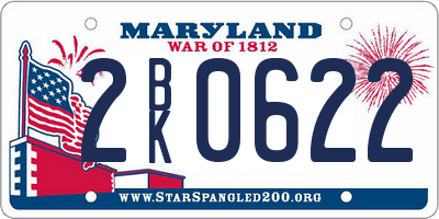 MD license plate 2BK0622