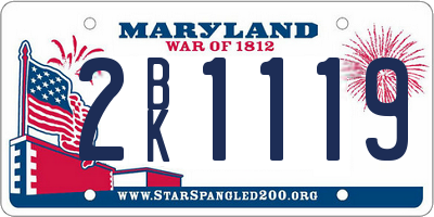 MD license plate 2BK1119