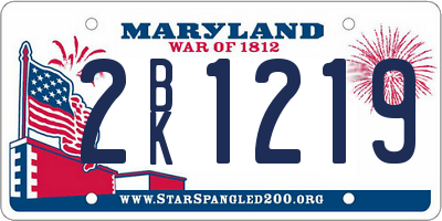 MD license plate 2BK1219