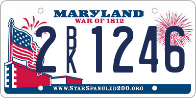 MD license plate 2BK1246