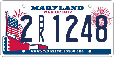 MD license plate 2BK1248