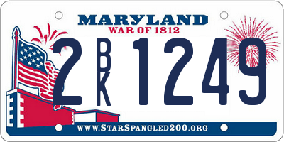 MD license plate 2BK1249