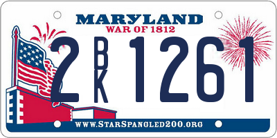 MD license plate 2BK1261