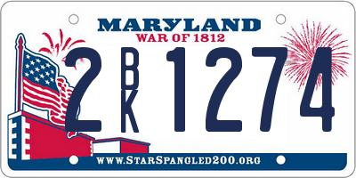 MD license plate 2BK1274