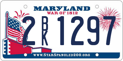 MD license plate 2BK1297