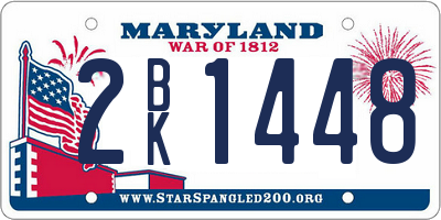 MD license plate 2BK1448