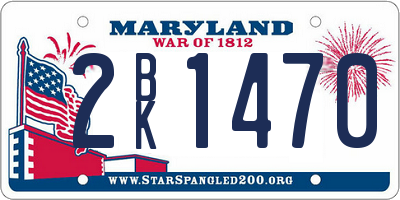 MD license plate 2BK1470