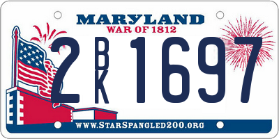 MD license plate 2BK1697