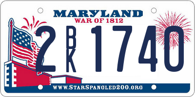 MD license plate 2BK1740