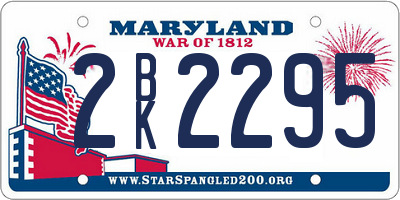 MD license plate 2BK2295