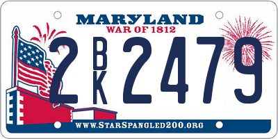 MD license plate 2BK2479