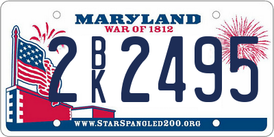 MD license plate 2BK2495