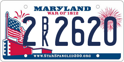 MD license plate 2BK2620
