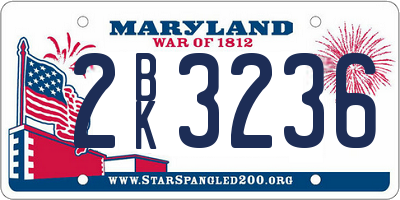 MD license plate 2BK3236