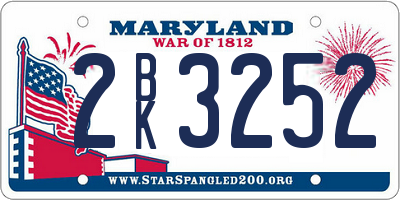 MD license plate 2BK3252