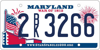 MD license plate 2BK3266