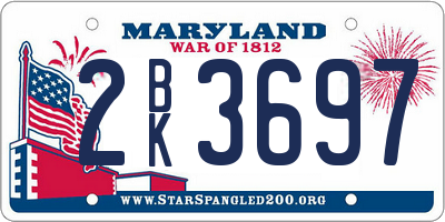MD license plate 2BK3697