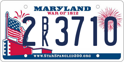 MD license plate 2BK3710