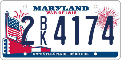 MD license plate 2BK4174