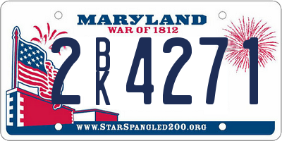MD license plate 2BK4271
