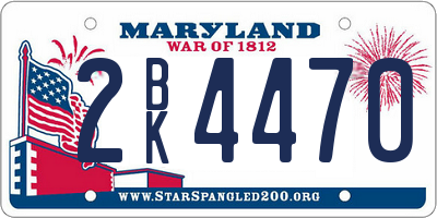 MD license plate 2BK4470