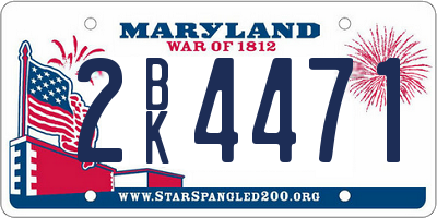 MD license plate 2BK4471
