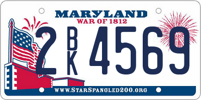 MD license plate 2BK4569