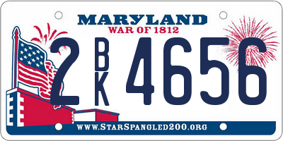 MD license plate 2BK4656