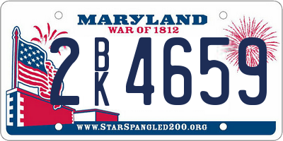 MD license plate 2BK4659