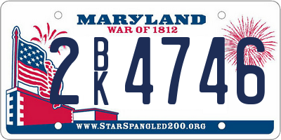 MD license plate 2BK4746