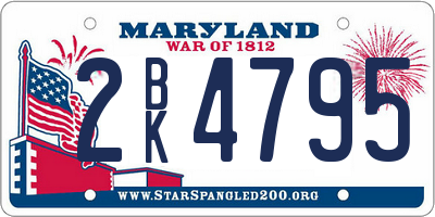 MD license plate 2BK4795