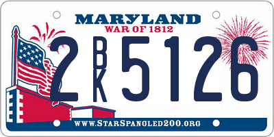 MD license plate 2BK5126